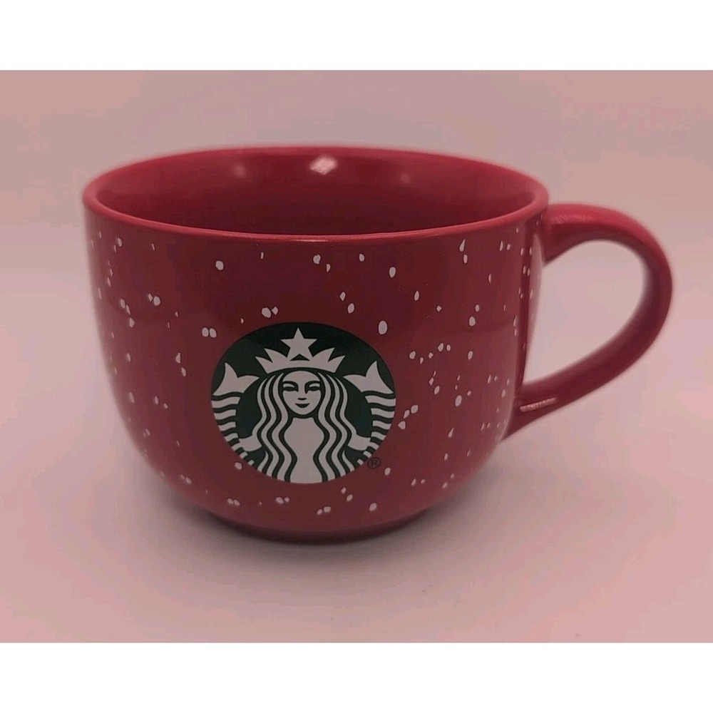 Starbucks 2020 Red Speckled Coffee Mug Holiday Tea Drink Ceramic 20 Oz